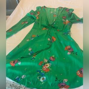 Free People size xs green mini dress